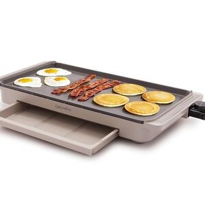 GreenPan - Advanced 10.5" x 20" Electric Griddle with Warming Drawer Non-Stick